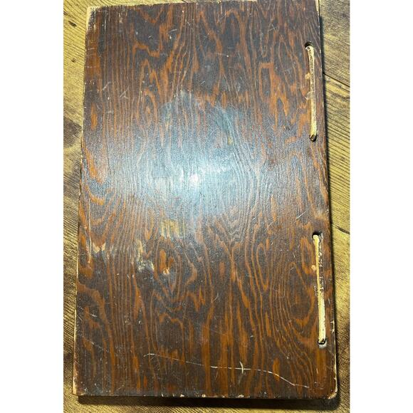 VINTAGE 1941 HERE'S HOW COCKTAILS Wooden Recipe Book Barware Whitfield W Cover - Picture 3 of 11